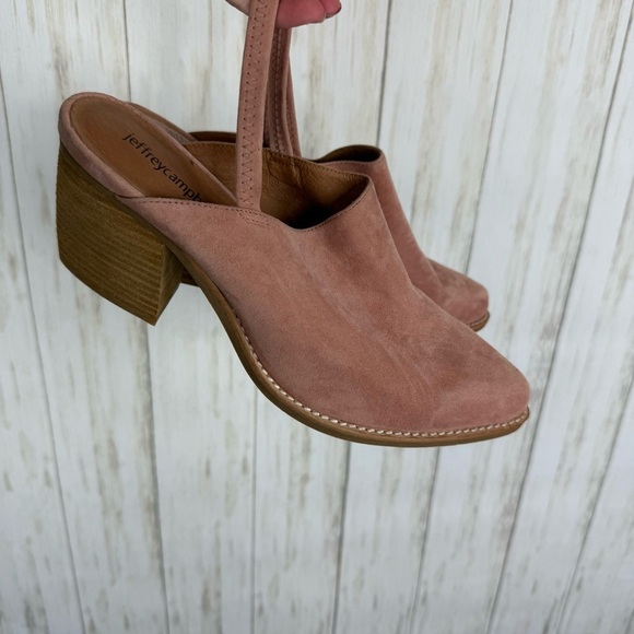 Jeffrey Campbell Pink Suede Mules 10 - Picture 2 of 7